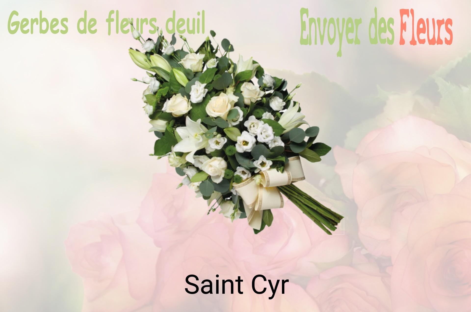 Gerbe de fleurs de deuil livrée à Saint-Cyr